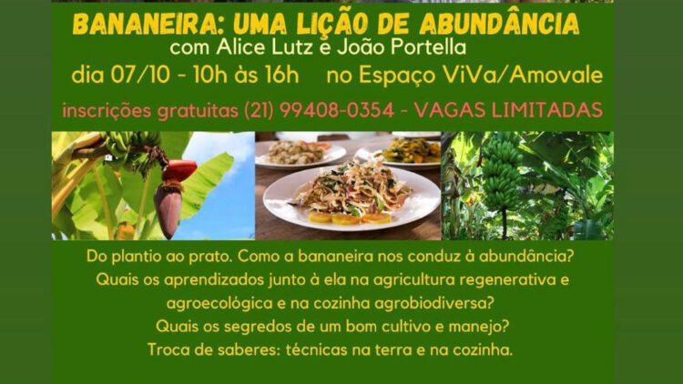 Oficina sobre o uso e plantio da Banana com Alice Lutz e João Portela
